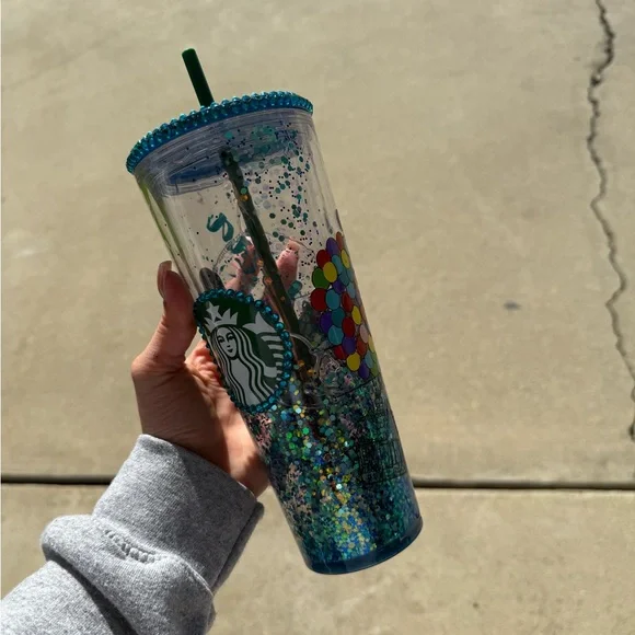 Personalized VICTORIA Glitter Tumbler with Up Disney Character Design - Picture 2 of 5